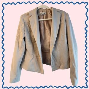 Women's Light Beige Blazer- Office Siren Vibes